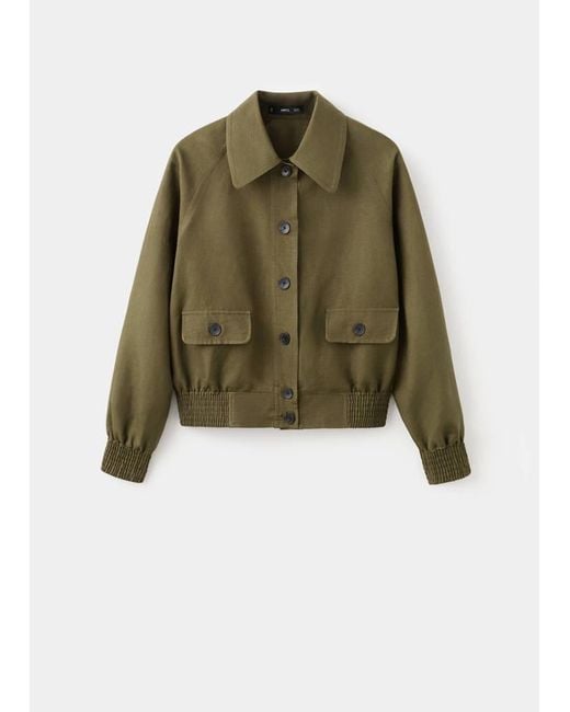 Mango Natural Buttons Linen-Blend Jacket