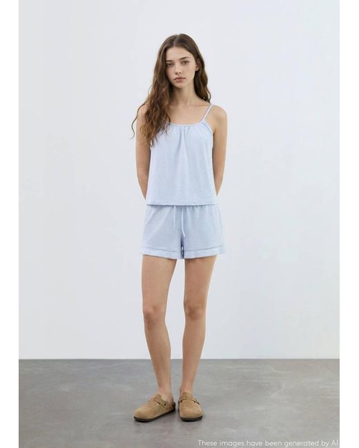 MANGO TEEN White 100% Cotton Pyjamas Set