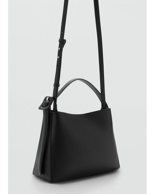 Mango Black Mini Shopper Buckle Bag