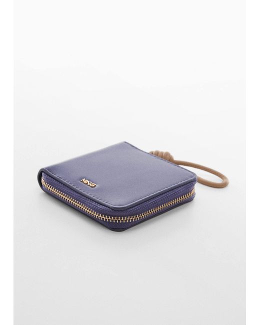 Mango Blue Faux-leather Wallet