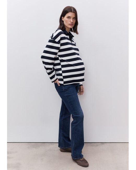 Mango Blue Maternity Flared Jeans