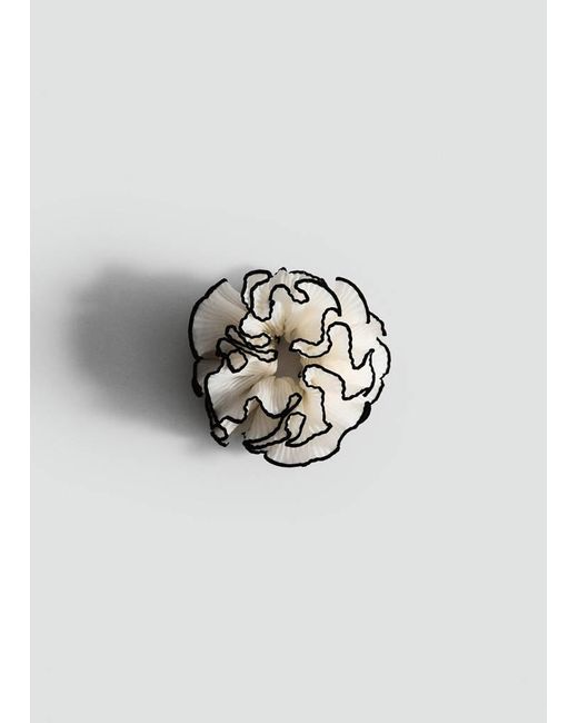 Mango Black Flower Scrunchie With Contrasting Trim Off