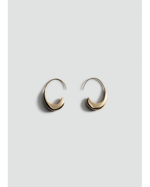 Mango Blue Twisted Hoop Earrings