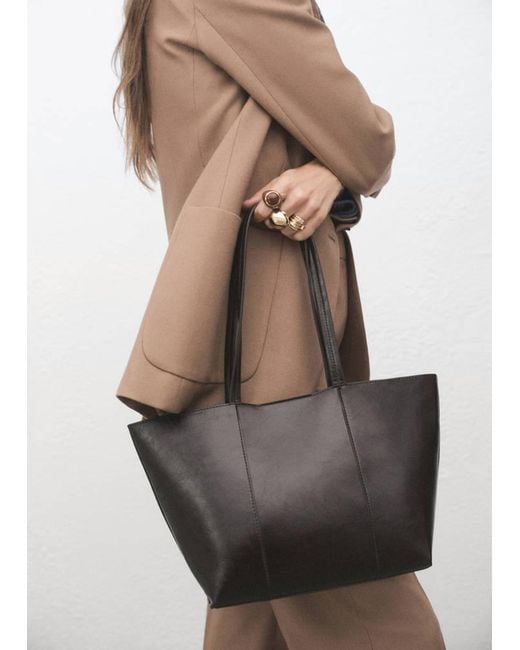 Mango Brown Medium Shopper Bag