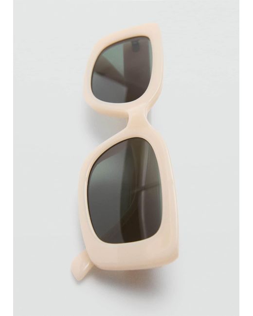 Mango White Acetate Frame Sunglasses