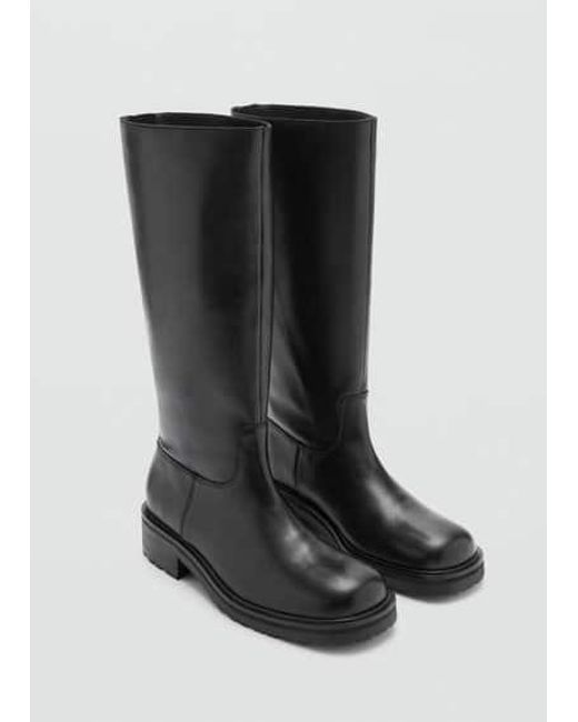 Mango boots black hotsell