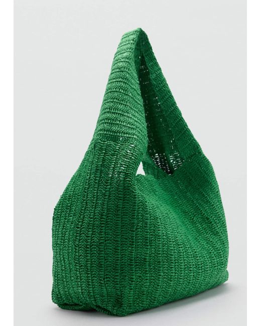 Mango Green Natural Fibre Shopper Bag