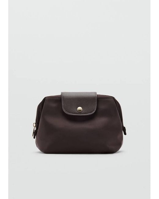 Mango Black Medium Nylon Wash Bag