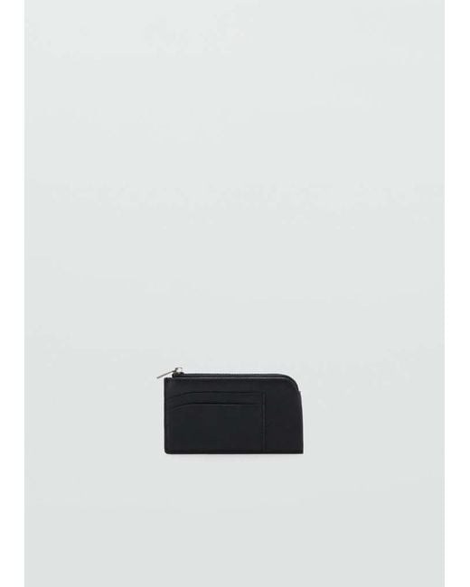 Mango White Faux-Leather Purse for men