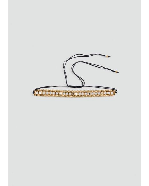 MANGO TEEN Metallic Choker With Mirrored Beads