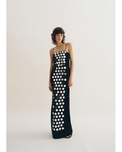Mango Dress With Mirrors And Back Opening in Black | Lyst