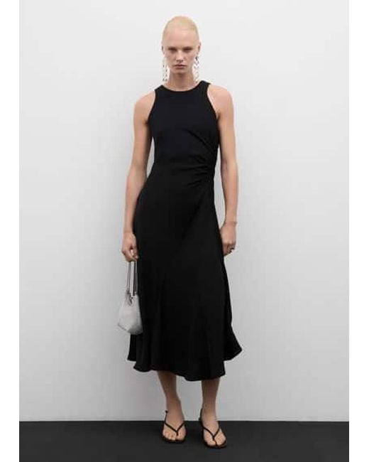 Black flowy midi dress hotsell