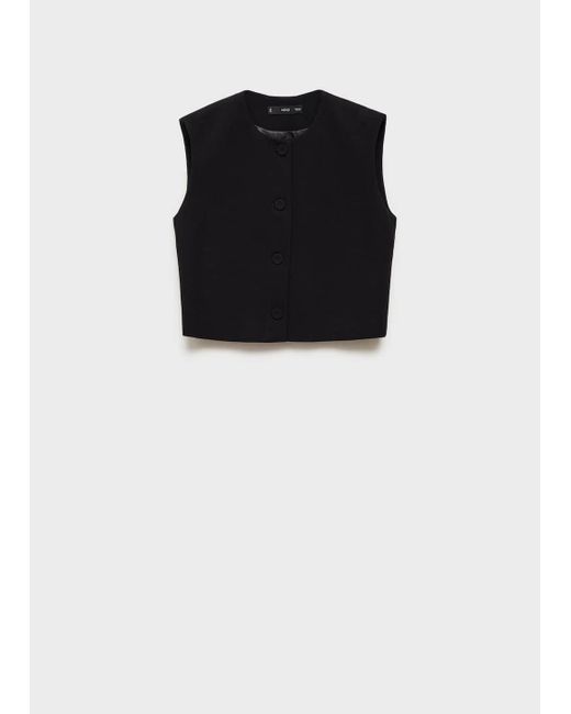 Mango Gray Suit Waistcoat With Buttons