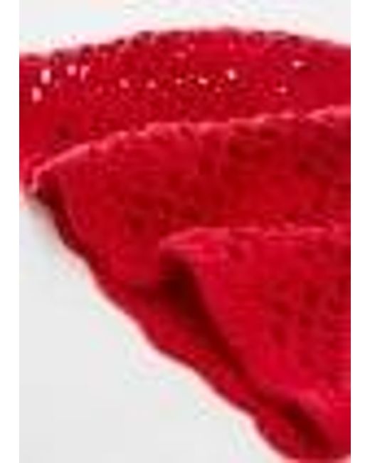 Cappellino crochet di Mango in Red