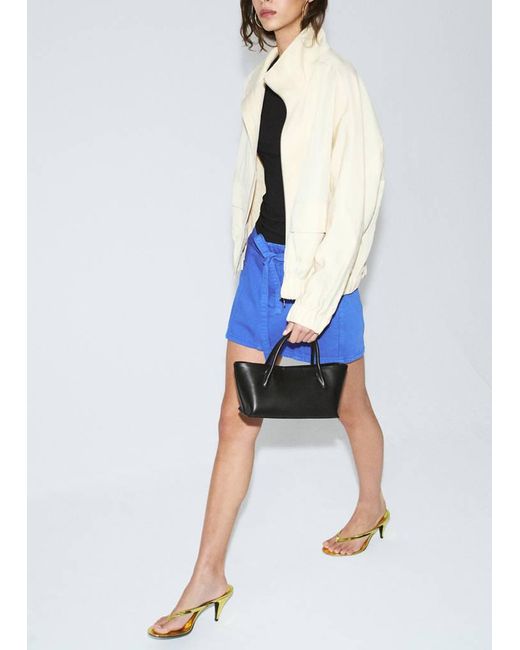Mango Blue Denim Skirt With Belt
