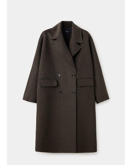 Mango Black Handmade Wool Coat