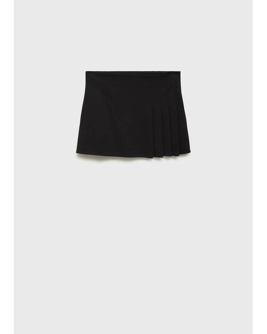 Mango Natural Pleated Mini-Skirt