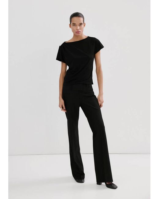 Mango Black Metal Detail T-Shirt