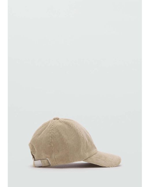 Mango Natural Corduroy Cap for men