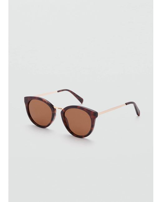 Mango Brown Metal Bridge Sunglasses