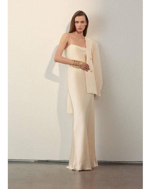 Mango Natural Long Slip Dress