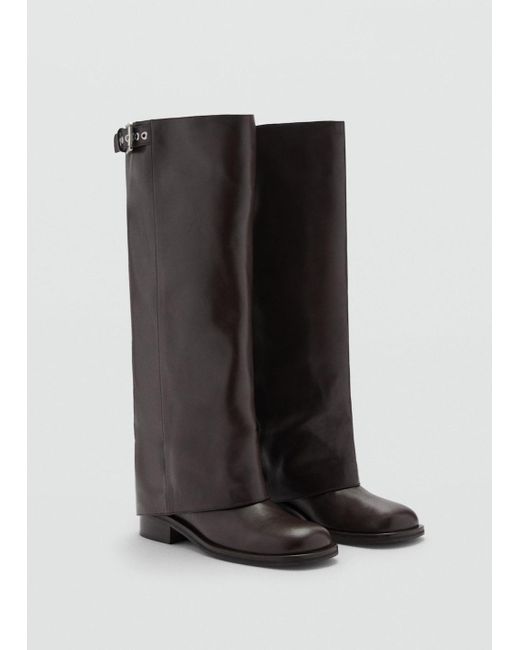 Mango Black Buckle Ankle Boots