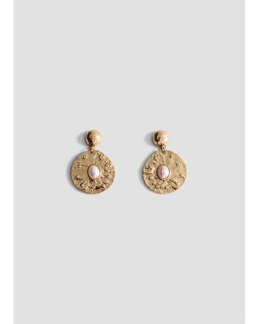 Mango Metallic Combined Circular Earrings