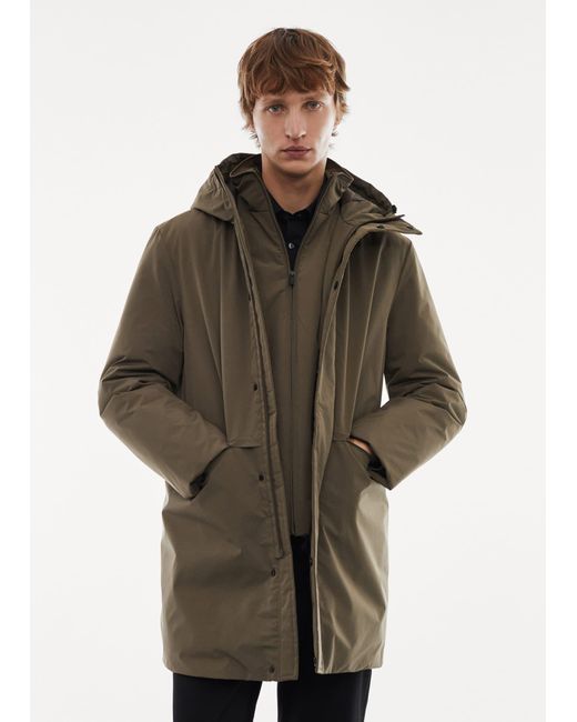 Mango Green Sofeelate Padded Parka With Hood for men