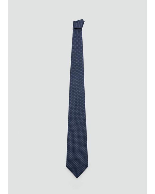 Cravatta Misto Seta Chiusura di Mango in Blue da Uomo