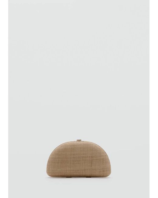 Mango Natural Fiber Clutch Bag Chocolate