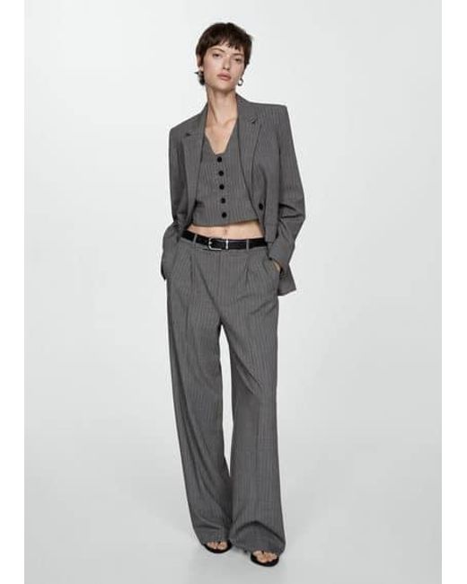 Striped suit trousers mango hot sale