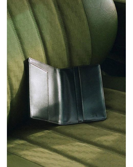 Mango Gray Leather Wallet for men