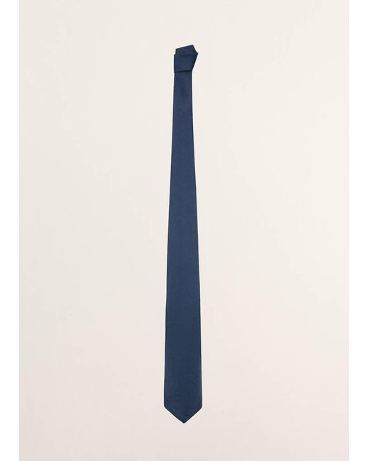 Mango Blue Plain Tie for men