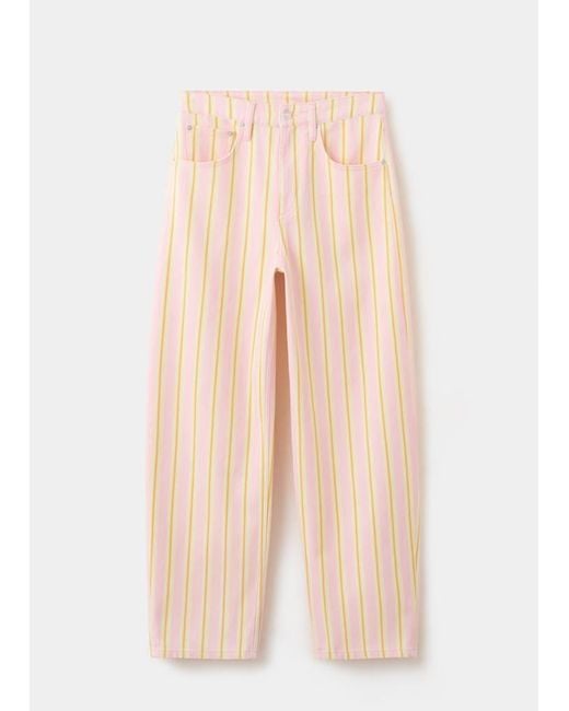 Mango Natural Balloon Striped Jeans