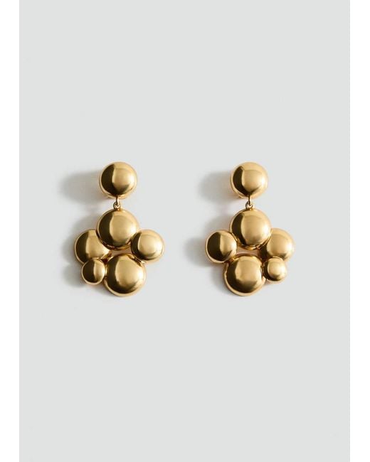 Mango Black Round Hanging Earrings
