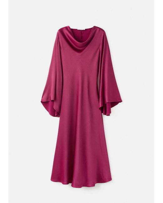 green emerald velvet dress Pleated Long A-Line Formal Dress with Bell Sleeves– PromGirl