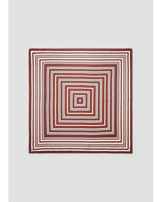 Mango Red Geometric Printed Foulard