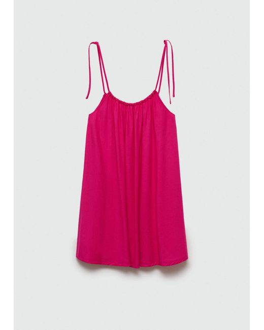 Mango Pink Short Flowy Dress