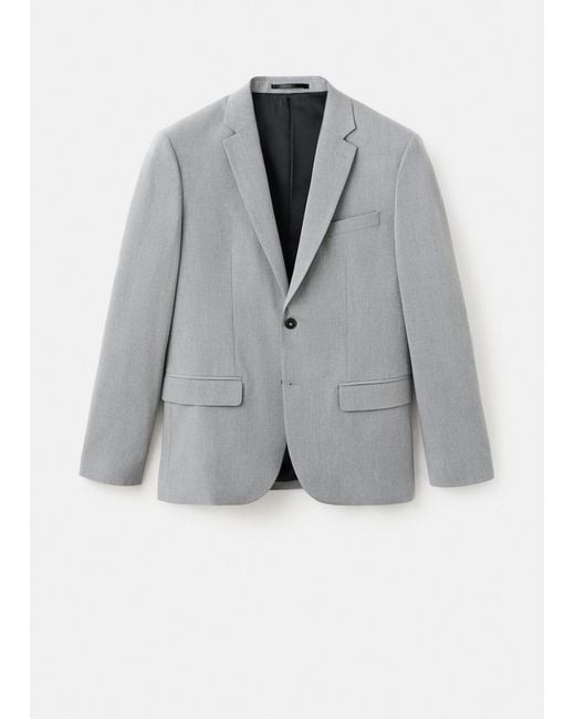 Mango Gray Super Slim-Fit Suit Jacket for men