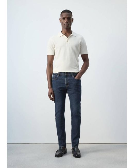Mango Blue Jan Slim-Fit Jeans for men