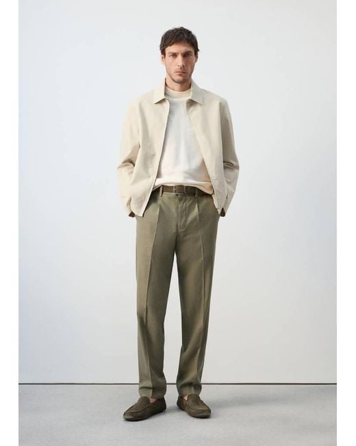 Mango Natural Lightweight Cotton Lyocell Jacket for men