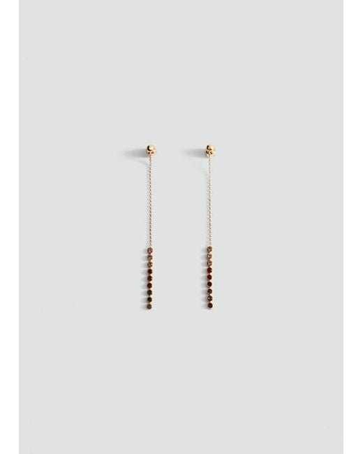 Mango Blue Long Crystal Earrings
