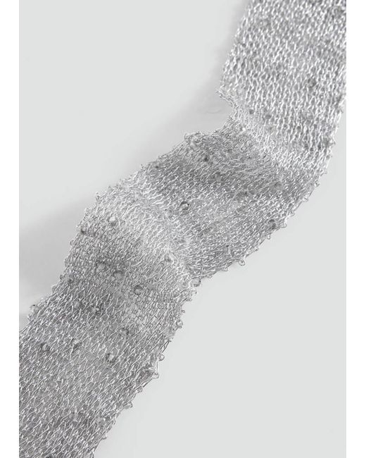 MANGO TEEN Gray Metallic Choker