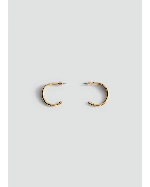 Mango Metallic Hoop Earrings
