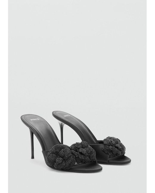 Mango Multicolor Sandals With Flower Strap