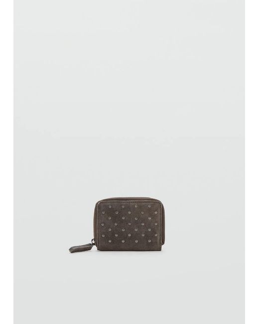 MANGO TEEN White Studded Leather Purse