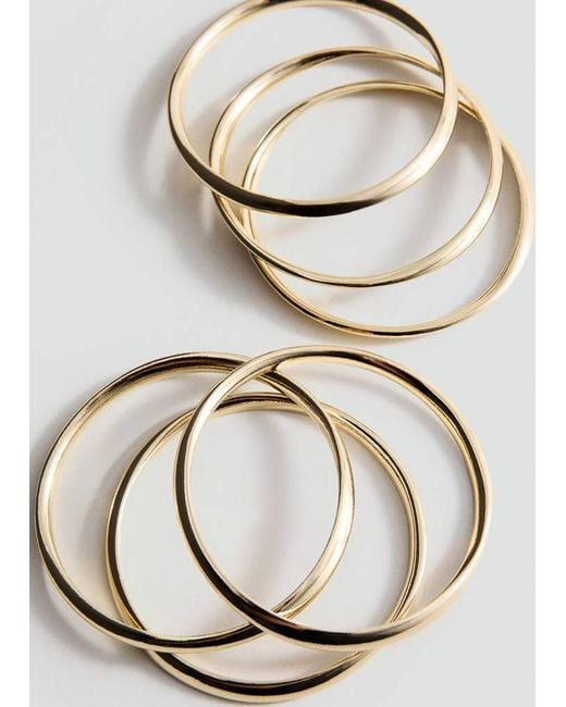 Set Bracelets Combinés Or Mango en coloris Metallic