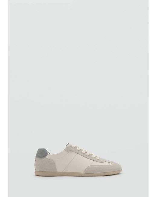 Mango Natural Combined Leather Sneaker for men