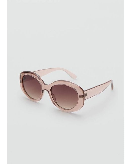 Mango Pink Squared Frame Sunglasses