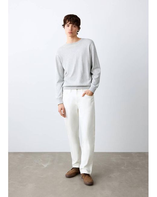 MANGO TEEN White Regular-Fit Jeans for men